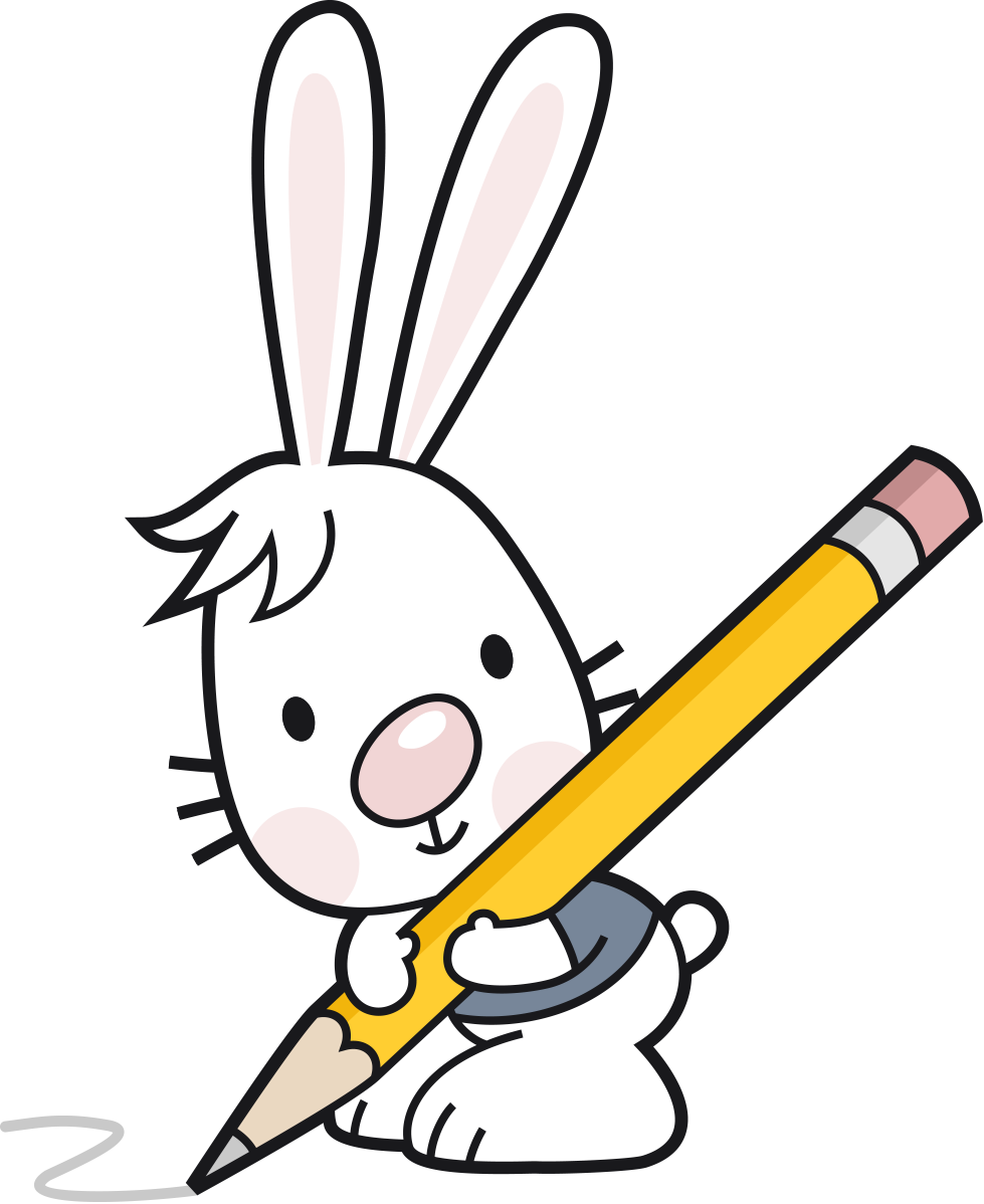 bunny writing
